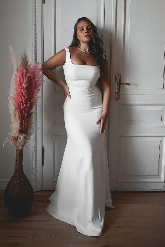 Plus Size Crepe Wedding Dress Jessica