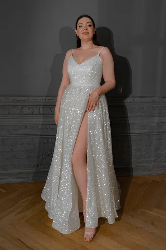 Plus Size Shiny Wedding Dress Bree