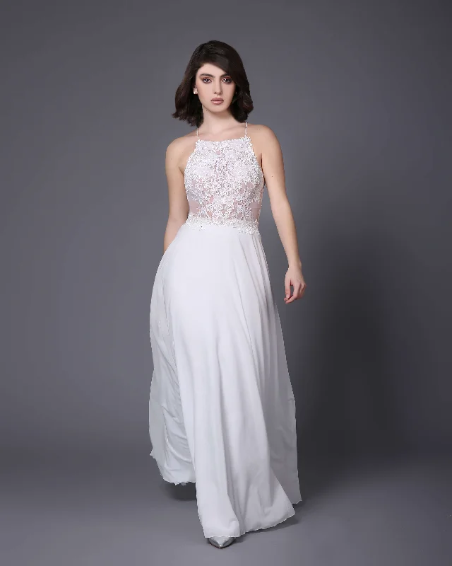 JULIETTE – Gentle wedding dress. Backless bridal gown.