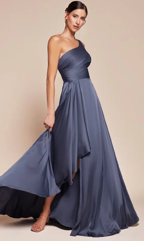 Ladivine 7450 - Asymmetrical Hem Long Gown