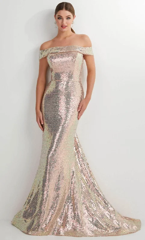 Studio 17 Prom 12911 - Off-Shoulder Sequin Evening Gown