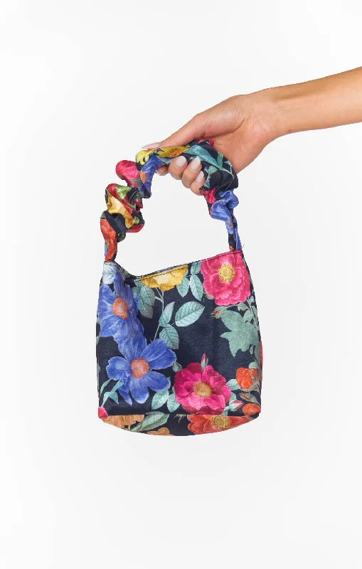 Bestie Bag ~ Charm Peony Black Taffeta