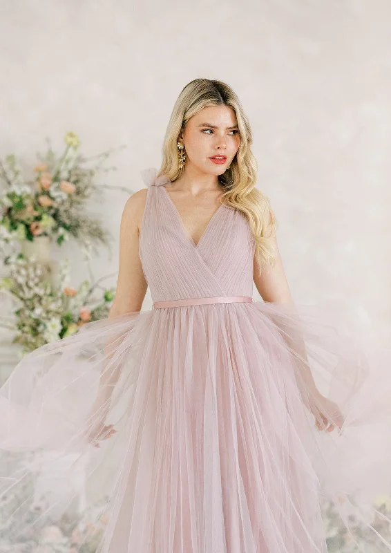 Grace Bridesmaid Dress In Smoked Orchid Super Soft Tulle