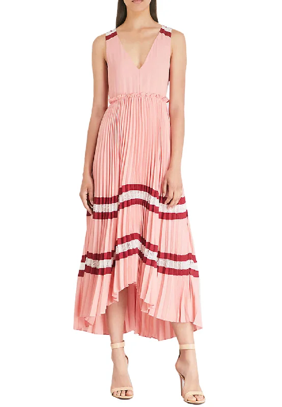 Pink Ritello Stripe Midi Dress