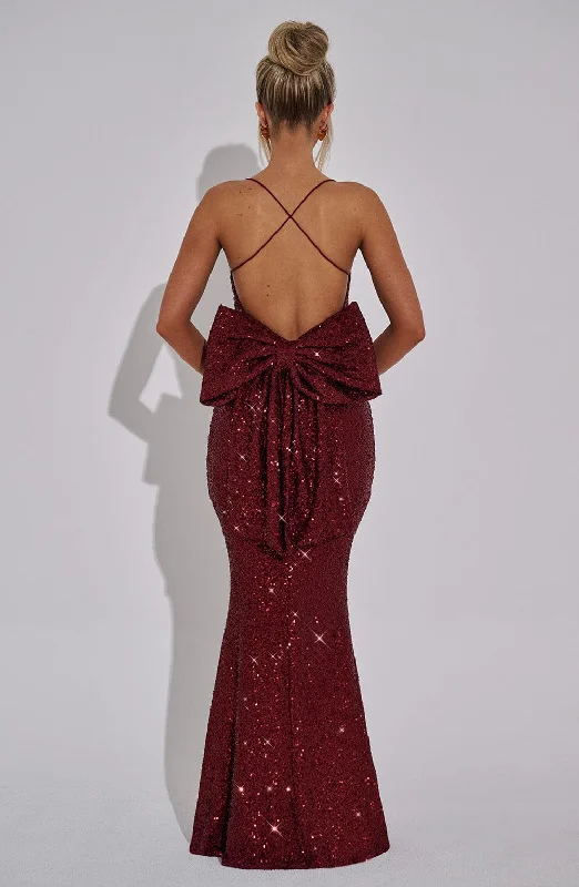 Meridith Maxi Dress - Wine