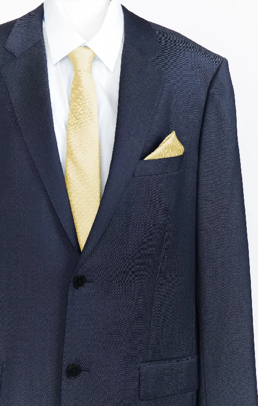 Sam Pocket Square ~ Pale Yellow